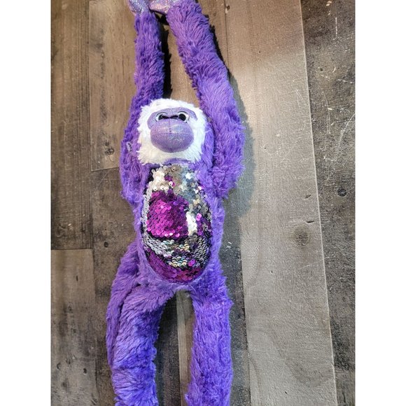 Wild Republic Purple Monkey sequin plush stuffed animal toy figure - Picture 3 of 6